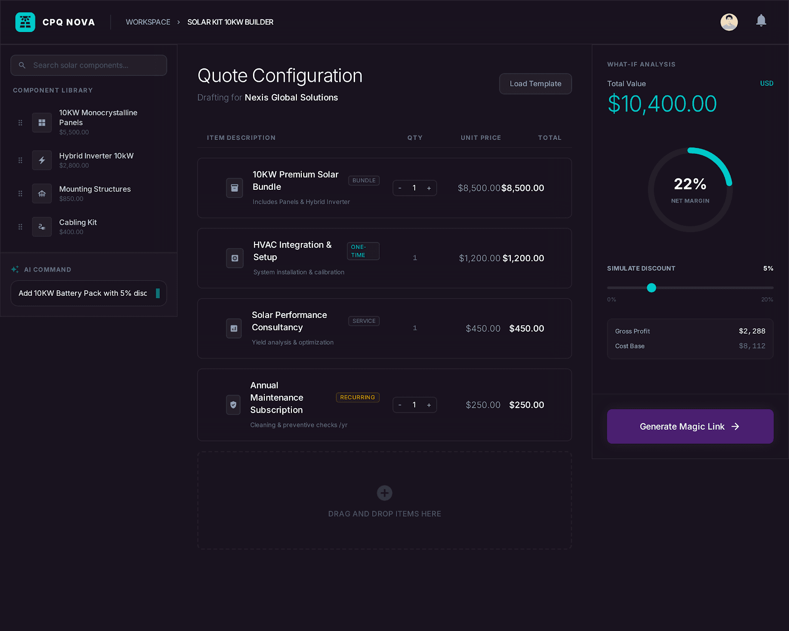 Compune oferta rapid